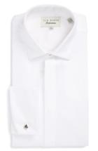 Men's Ted Baker London Fedra Trim Fit Tuxedo Shirt 34/35 - White