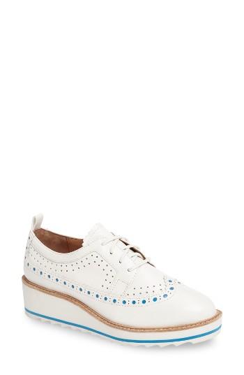 Women's Linea Paolo Malti Platform Wedge Oxford M - White