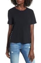Women's Lace-up Tee - Black
