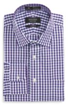 Men's Nordstrom Men's Shop Smartcare(tm) Classic Fit Check Dress Shirt .5 34 - Purple