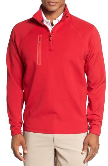 Men's Bobby Jones Xh2o Crawford Stretch Quarter Zip Golf Pullover - Red