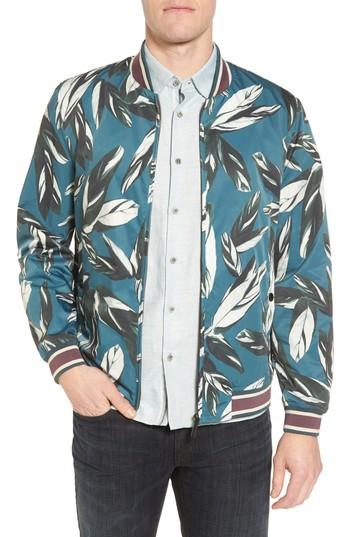 Men's Ted Baker London Toth Bomber Jacket (m) - Blue/green