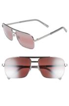 Men's Maui Jim Compass 60mm Polarized Aviator Sunglasses - Silver/ Neutral Grey