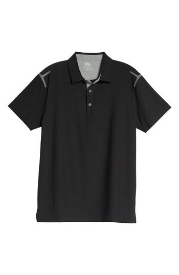 Men's Bobby Jones Ergon Fit Golf Polo, Size Medium - Black