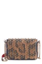 Women's Christian Louboutin Zoompouch Leopard Print Leather Clutch - Brown
