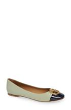 Women's Tory Burch Chelsea Cap Toe Ballet Flat M - Green