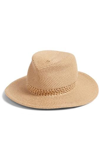 Women's Eric Javits Bayou Packable Squishee Fedora - Brown