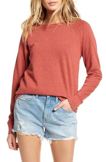 Women's Treasure & Bond Crewneck Sweatshirt, Size - Brown