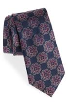 Men's Nordstrom Men's Shop Ribera Medallion Silk Tie, Size - Pink