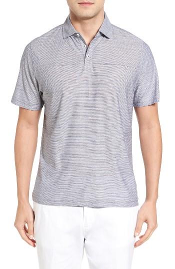 Men's Maker & Company Stripe Polo - Blue