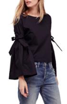 Women's Free People So Obviously Yours Bell Sleeve Top - Black