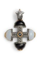 Women's Konstantino Sterling Silver & Agate Cross Pendant