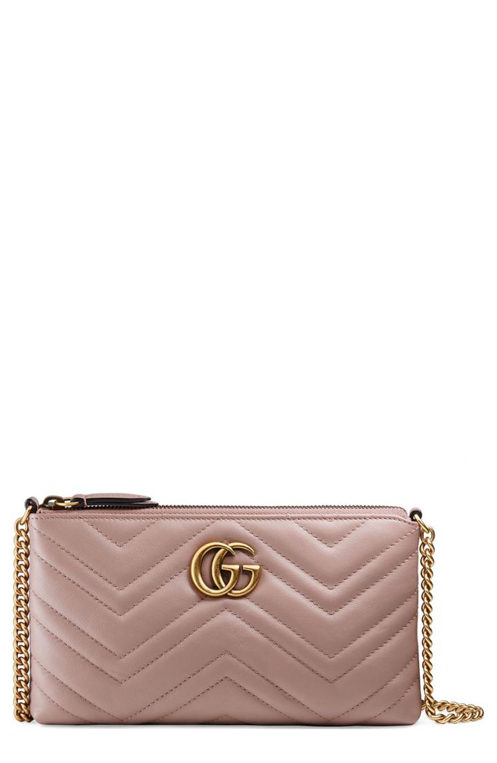 Women's Gucci Marmont 2.0 Leather Wallet On A Chain -