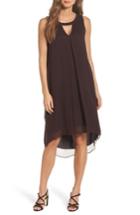 Women's Nic+zoe Keyhole High/low Dress - Burgundy