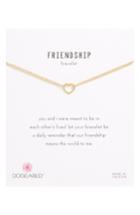 Women's Dogeared Friendship Small Open Heart Charm Chain Bracelet