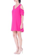 Women's Olian Cold Shoulder Maternity Dress - Pink