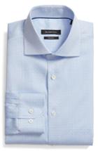 Men's Bugatchi Shaped Fit Pattern Dress Shirt - Blue