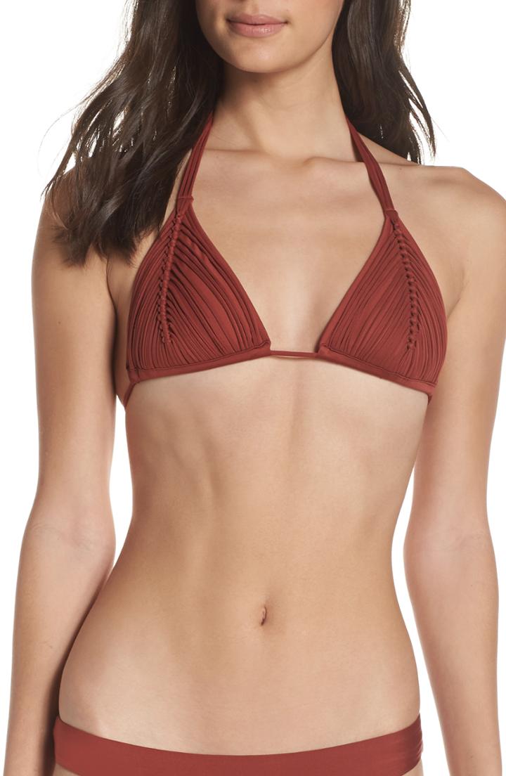 Women's Pilyq Isla Triangle Bikini Top - Orange