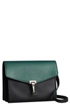 Burberry Small Macken Colorblock Leather Crossbody Bag - Green