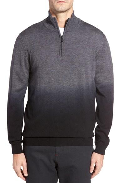 Men's Bugatchi Ombre Quarter Zip Sweater