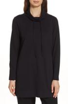 Women's Eileen Fisher Funnel Neck Tunic Top, Size - Black