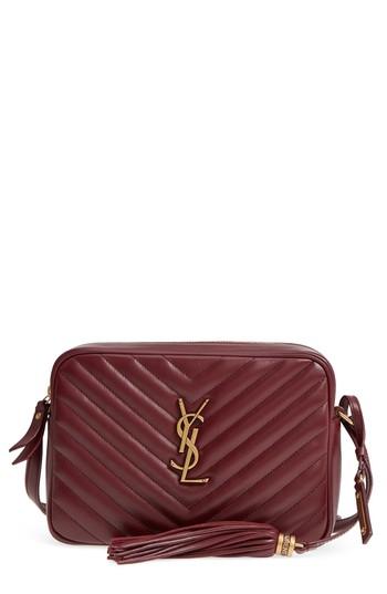 Saint Laurent Medium Lou Calfskin Leather Camera Bag - Red