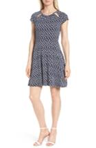 Women's Michael Michael Kors Batik Floral Fit & Flare Dress - Blue