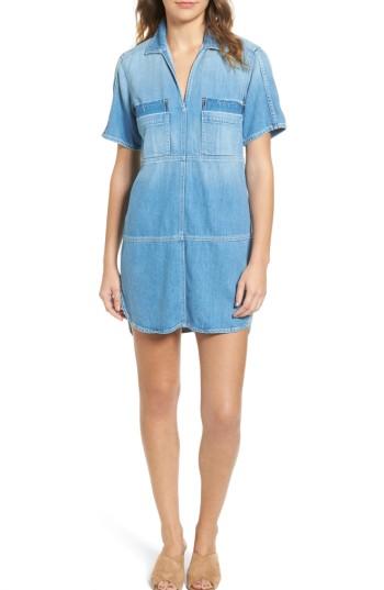 Women's 7 For All Mankind Denim Shirtdress - Blue