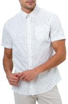 Men's 7 Diamonds New Tradition Print Woven Shirt, Size - White