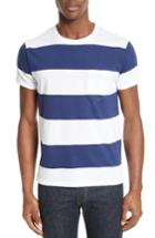 Men's Todd Snyder Oversize Stripe Pocket T-shirt - White