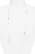 Women's Argento Vivo Rope Links Station Necklace