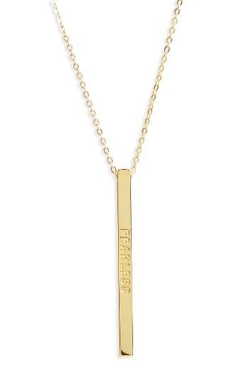 Women's Mantraband Fearless Pendant Neckalce