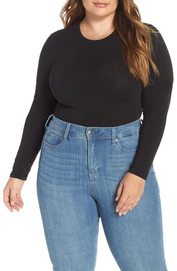 Women's Madewell Crewneck Bodysuit - Black
