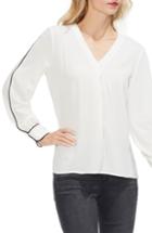 Women's Vince Camuto Piped Sleeve Top, Size - Ivory