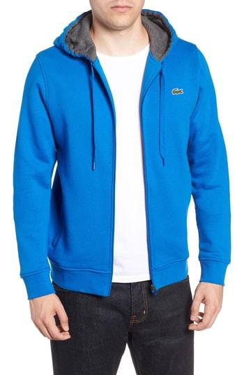 Men's Lacoste Fleece Zip Hoodie (3xl) - Blue