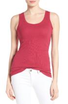 Women's Caslon Ribbed Racerback Tank - Burgundy