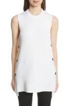 Women's Grey Jason Wu Merino Wool Sleeveless Sweater - White