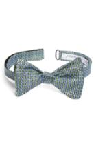 Men's John W. Nordstrom Geometric Silk Bow Tie, Size - Green