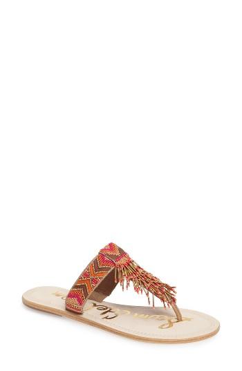 Women's Sam Edelman Anella Beaded Sandal M - Pink