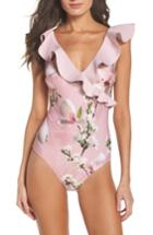 Women's Ted Baker London Harmony One-piece Swimsuit - Pink