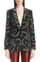 Women's Dries Van Noten Floral Velvet Blazer Us / 36 Fr - Black