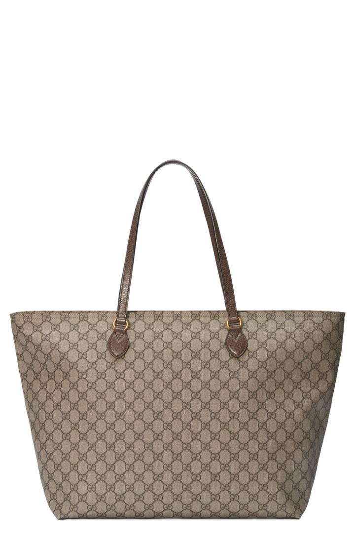Gucci Medium Ophidia Soft Gg Supreme Canvas Tote - Beige
