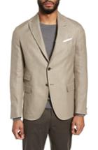 Men's Eleventy Hopsak Trim Fit Linen Blend Blazer R Eu - Grey