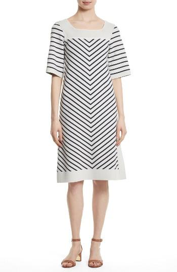 Women's Tory Burch Anya Stripe Knit Shift Dress