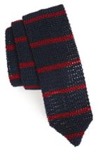 Men's Michael Bastian Stripe Knit Silk Tie, Size - Red