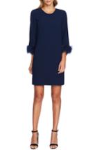 Women's Cece Feather Detail Crepe Dress - Blue