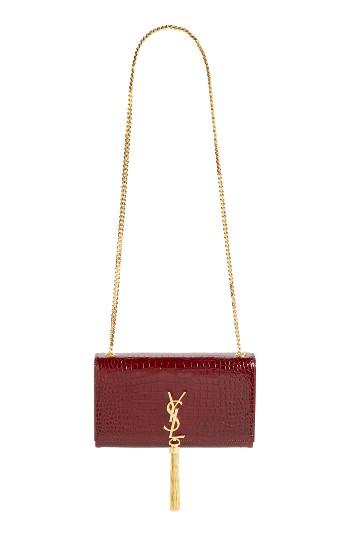 Saint Laurent Medium Kate Leather Shoulder Bag - Red