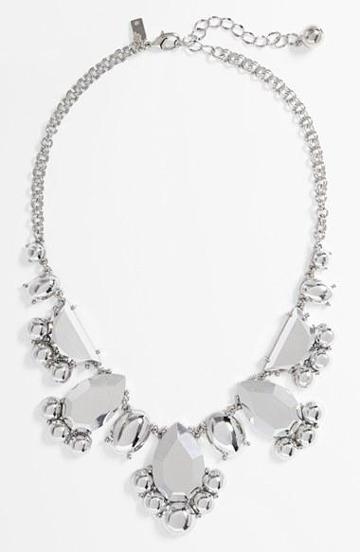 Kate Spade New York 'day Tripper' Metallic Bib Necklace Silver