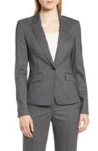 Women's Boss Janore One-button Suit Jacket R - Grey