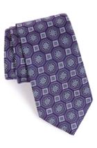 Men's John W. Nordstrom Medallion Silk Tie, Size - Purple